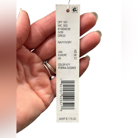 Antonio Melanie dress size 6 NWT Ethereal Elegance navy. Perfect! - Picture 7 of 11